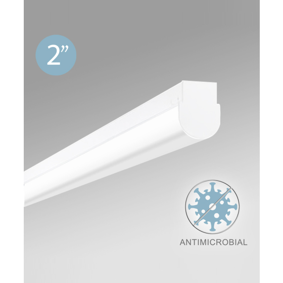 Antimicrobial Rounded Linear Surface-Mount LED Ceiling Light