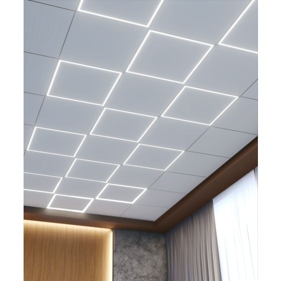 Wattage and Color Temperature Switch Acoustical Tile Edge-Lit Panel Light