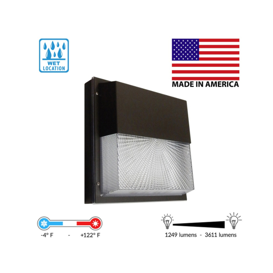 Alcon 16009 Architectural 12-Inch Squared Exterior LED Wall Light