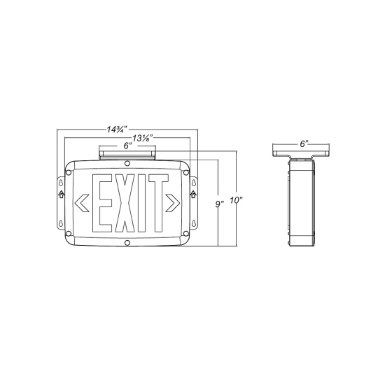 NSF-Rated NEMA 4X LED Exit Sign