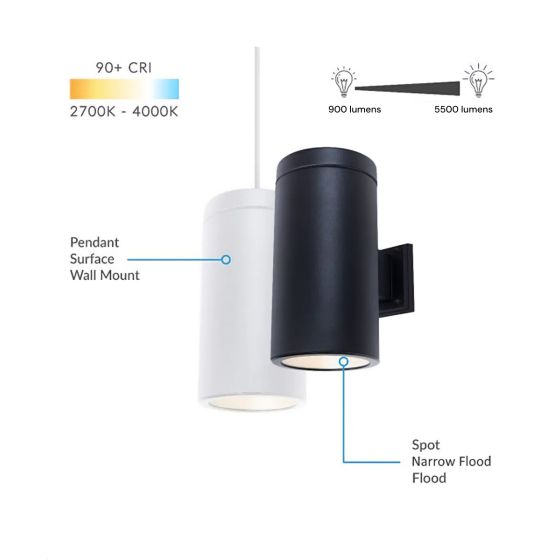 6-Inch LED Cylinder Ceiling Light