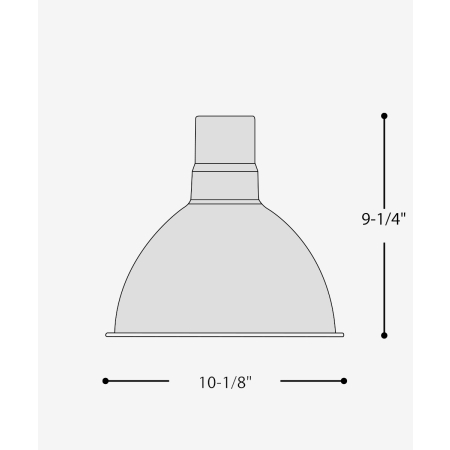 Alcon 15240 dome pendant light 10 inches wide shown in black