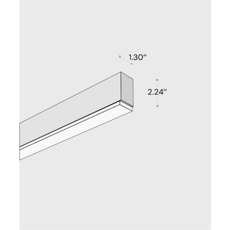 12100-12-S-D linear LED ceiling light shown with black finish and drop lens