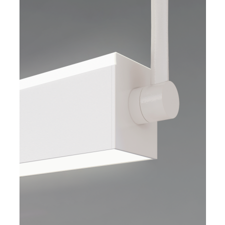 Alcon 12100-41-P, wet location pendant light shown in white finish and with an upward facing flushed wrapping lens and bottom flushed lens.