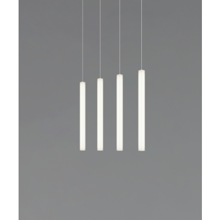 4-Light LED Vertical Tube Suspension Chandelier