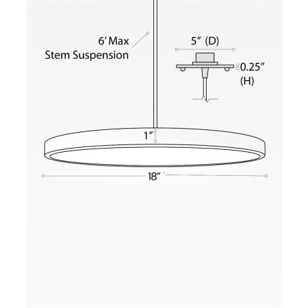 12182-12 LED disk light shown in a black finish with a 12-inch flush trimless frosted polycarbonate lens.