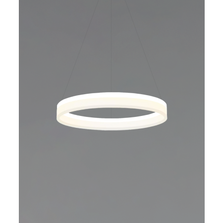 Alcon 12240-11 Linear 1 tier ring pendant light shown in white finish.