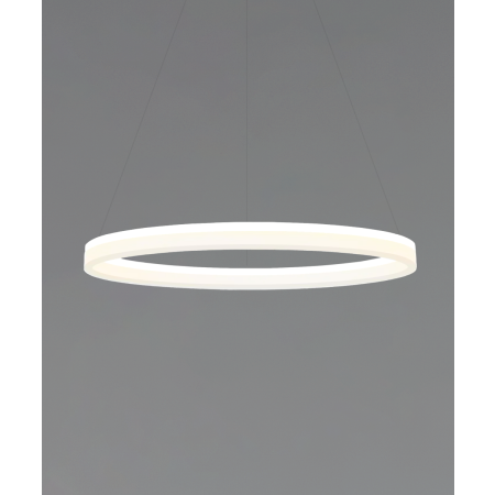 Alcon 12244-11 Linear 1 tier ring pendant light shown in white finish.