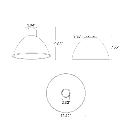 12-Inch Half-Moon Dome Pendant LED Light