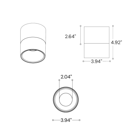 4-Inch Beveled Cylinder LED Ceiling Light