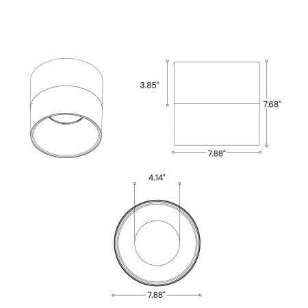 8-Inch Beveled Cylinder LED Ceiling Light