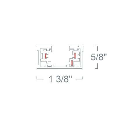 H-Type One-Circuit Track Lighting Channel