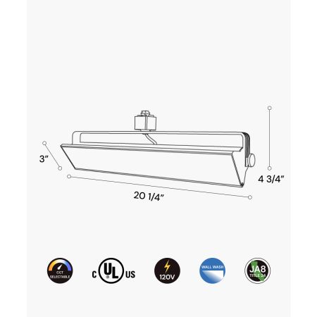 20-Inch Architectural LED Wall Wash Track Light