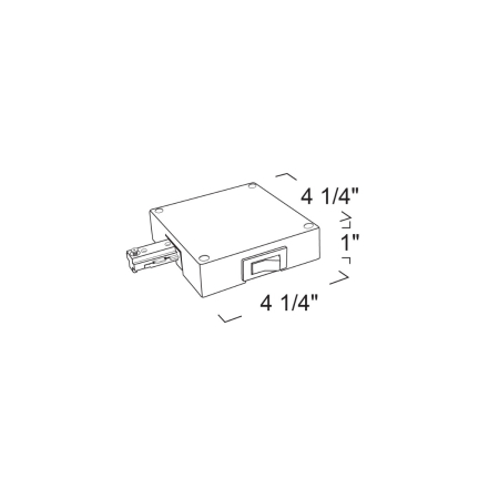 H-Type One-Circuit Track Lighting Limiter Live End Feed