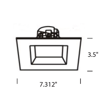 6-Inch Baffled Square LED Can Light