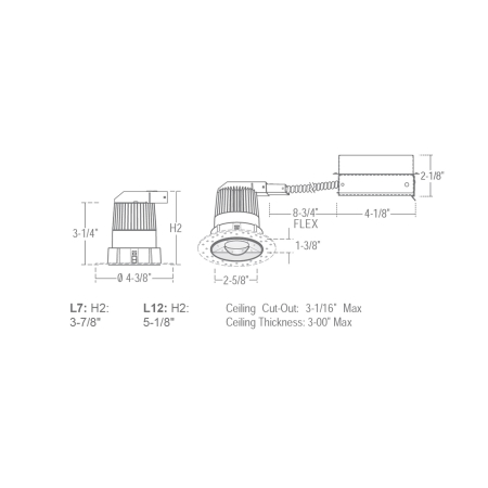 2.5-Inch LED Trimless Recessed Wall Wash Light