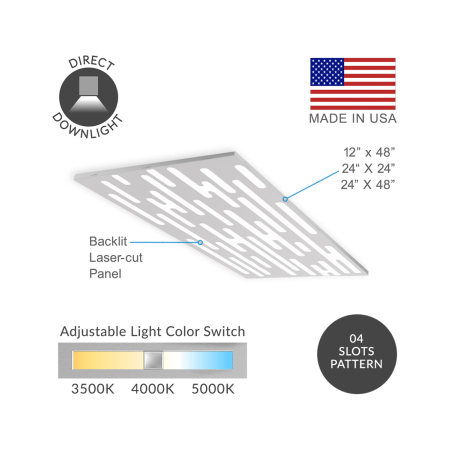 Modern Decorative Slots Flat Panel LED Light