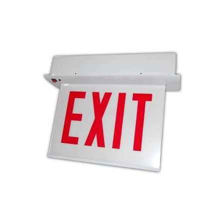 Alcon 16126 Chicago Approved Edgelit Aluminum Recessed LED Exit Sign