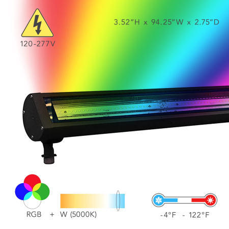 Alcon 31028-RGBW 94” LED Outdoor Linear Flood Sign Light 