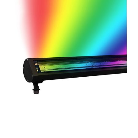 31024-RGBW outdoor color-changing sign light product rendering shown with a black finish and knuckle mount