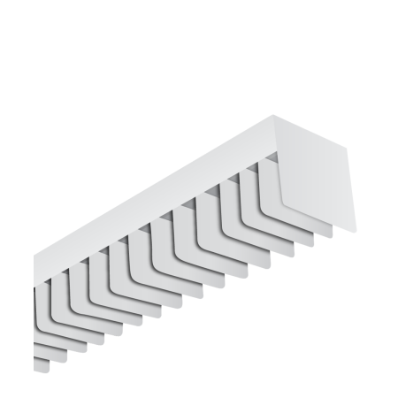 Alcon 6022-S-4 Fluorescent 4-Foot Surface-Mount Louver Luminaire