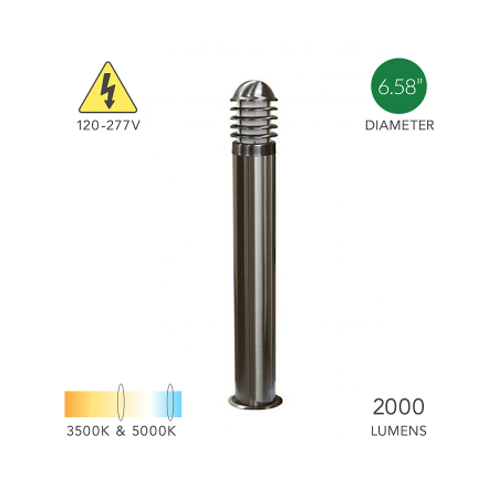 Alcon 9048 Stainless Steel 42 Inch LED Bollard 