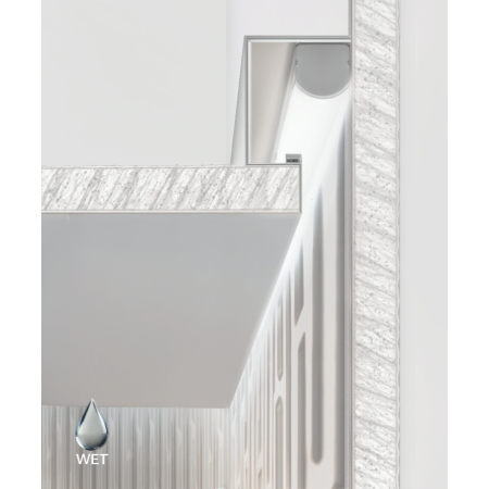 Alcon 12109-WT architectural linear wall grazer LED light shown in a silver finish.