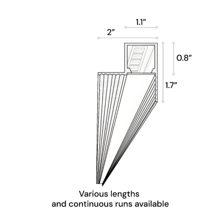 12100-10-R-PR recessed linear perimeter ceiling light by Alcon Lighting, shown with a silver finish and flush trimless lens.