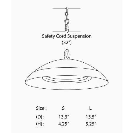 Alcon 11177-P, suspended commercial pendant light shown in white finish and with a flush trim-less lens.