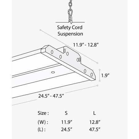 Alcon 15210-P, suspended commercial pendant light shown in white finish and with a flush trim-less lens.