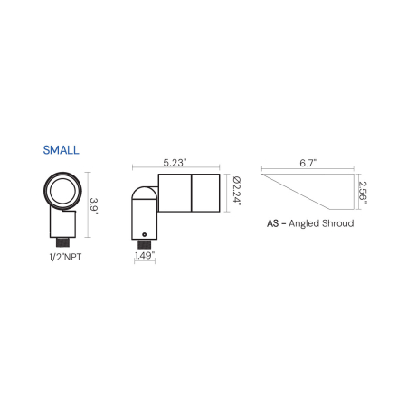 2-Inch Adjustable 120V Outdoor LED Landscape Spotlight