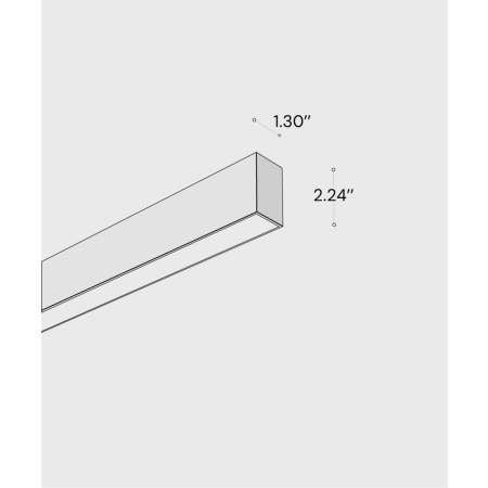 12100-12-S linear LED ceiling light shown with black finish and diffuser lens