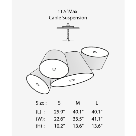 Tam Tam 5-Light LED Suspension Light