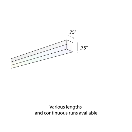 Alcon 12100-10-S RGBW Color tunable linear surface light shown in a black finish.