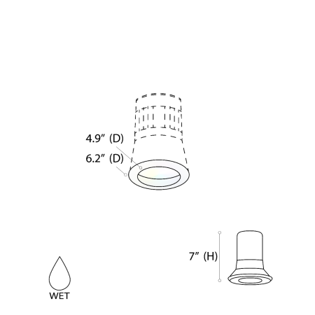 Alcon 14134-4 RGBW Color tunable recessed can light shown in a white finish.