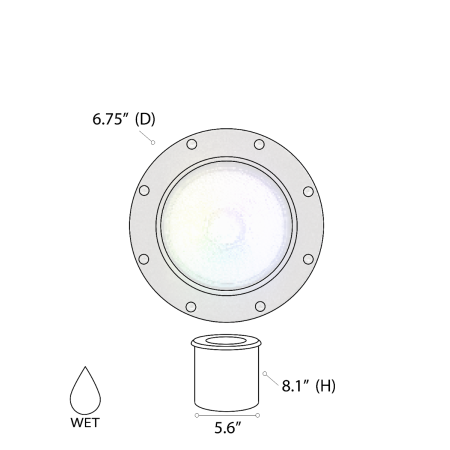 7-Inch In-Ground RGBW Color-Changing LED Well Light