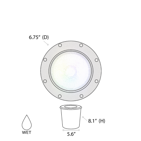 Alcon 9042 RGBW Color tunable in-ground can light shown in a dark bronze finish.