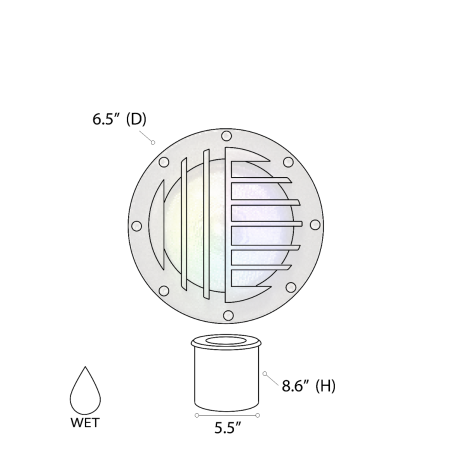 7-Inch In-Ground RGBW Color Changing LED Well Light with Grill