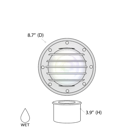 7-Inch In-Ground RGBW Color-Changing LED Well Light