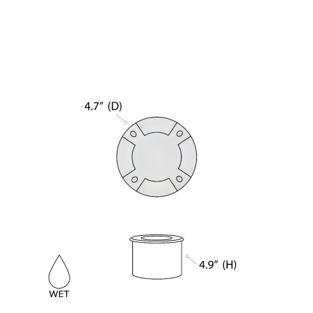 Alcon 9071 RGBW Color tunable in-ground can light shown in a black finish.