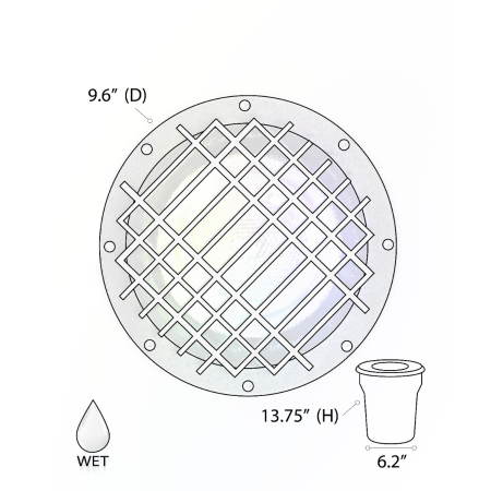 10-Inch In-Ground RGBW LED Well Light with Grill Plate