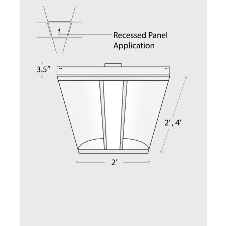 Alcon Lighting 14126-R LED recessed troffer panel light with a white finish.