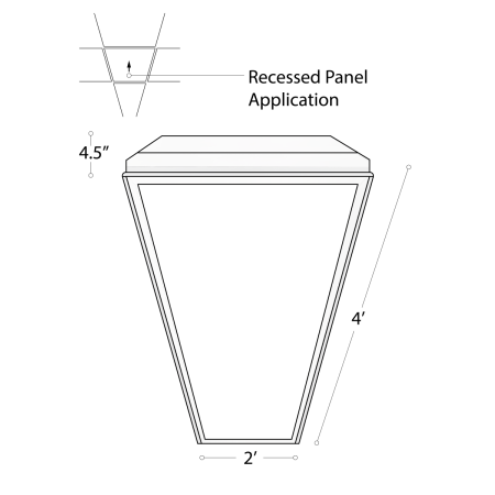 Alcon Lighting 14129-R LED recessed troffer panel light with a white finish.