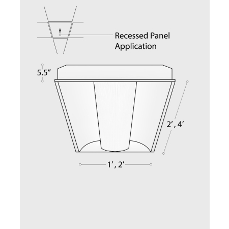 Alcon Lighting 24000-R LED 
recessed troffer panel light with a white finish.