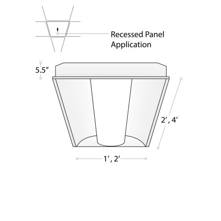 Alcon Lighting 24000-R LED 
recessed troffer panel light with a white finish.