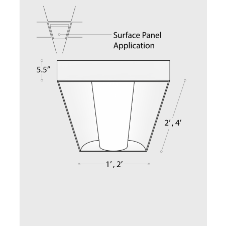 Alcon Lighting 24000-S LED Drop Panel surface light with a white finish.