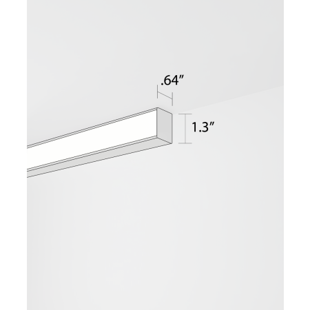 Alcon 12100-6 surface linear ceiling light shown in black finish and with a flush trim-less lens.