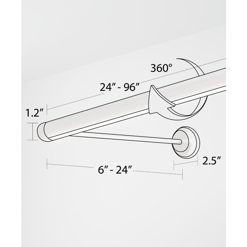 11703 sign and picture light shown in silver with protruding cylindrical lens 