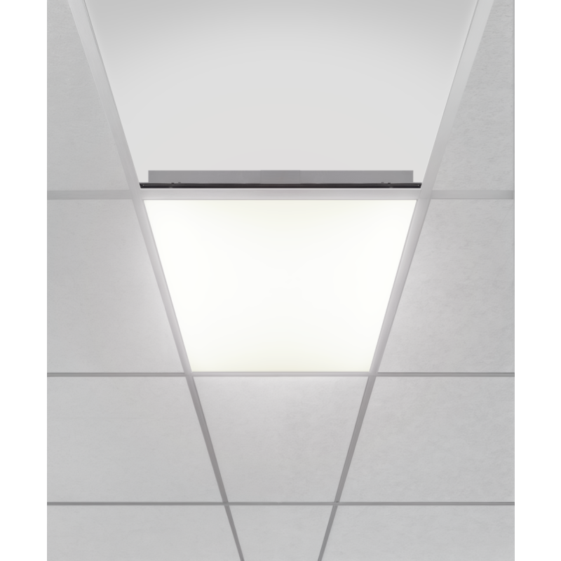 Alcon Lighting 14028-R-Back-Lit LED recessed troffer panel light with a white finish.