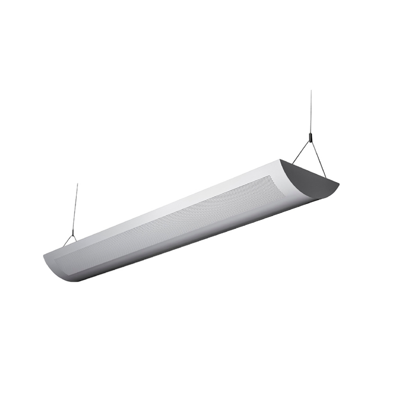 Alcon Lighting Ashton 10103-8 Half Perforated 8 Foot T8 and T5HO Fluorescent Architectural Linear Suspended Light Fixture – Uplight (Direct) and Downlight (Indirect)